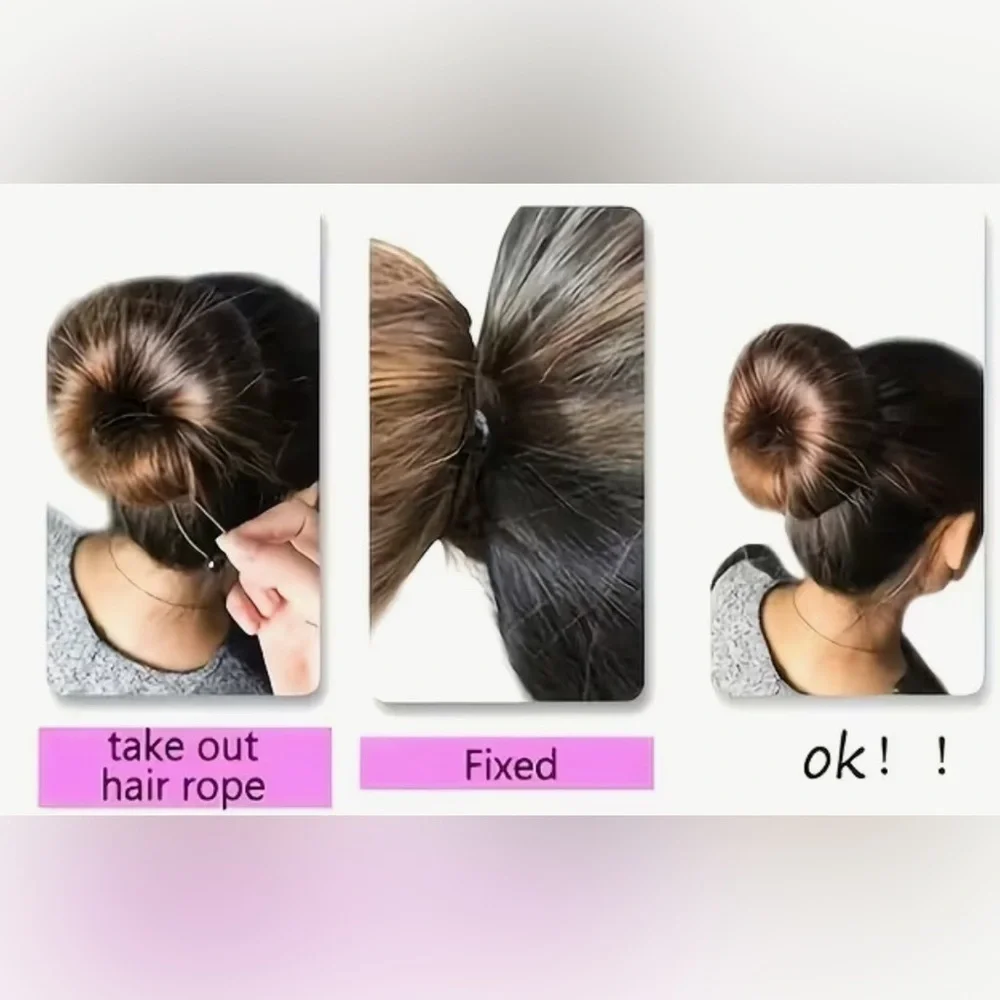 Elegant Hair Bun Covers - Black, Brown, and Cream